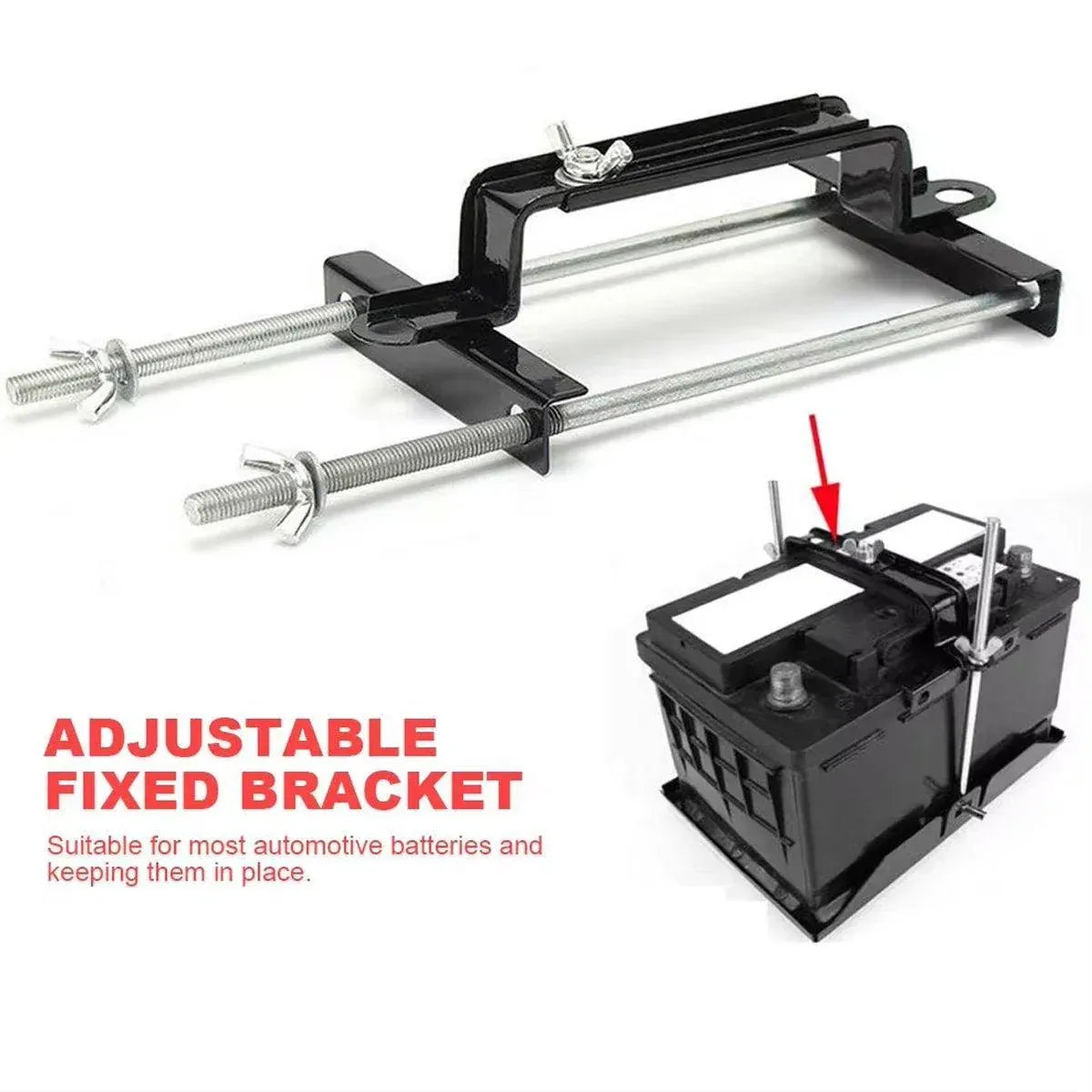 270mm Adjustable Car Battery Fixing Bracket Automotive Holder Mount Clamp