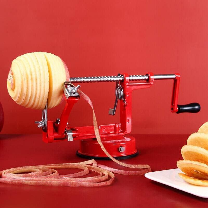 3 in 1 Manual Apple Peeler Corer Slicer Red Fruit Cutter for Kitchen Use