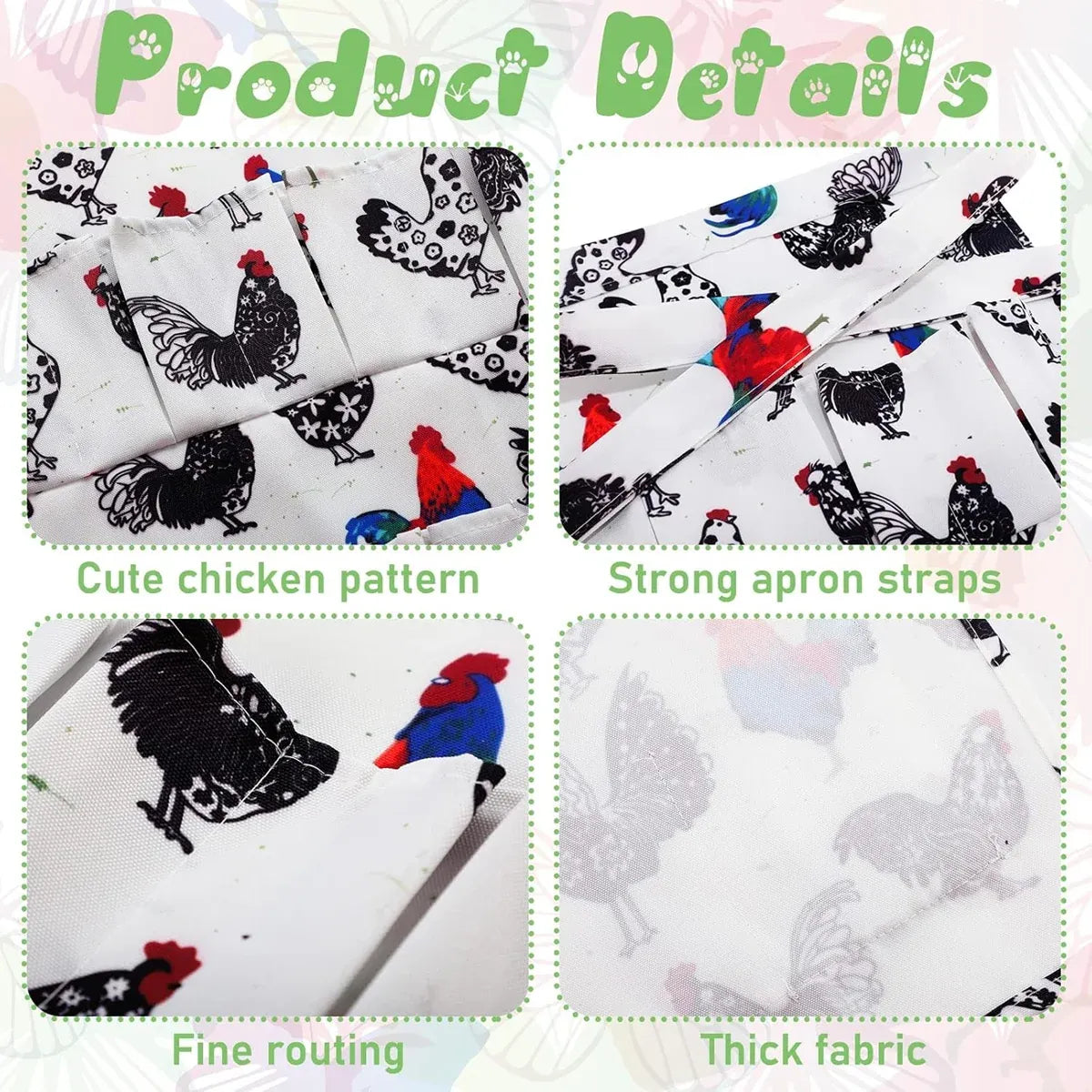 Chicken Egg Collecting Apron Farm Gathering Tool Pocket Storage Multiple Sizes AU - Large