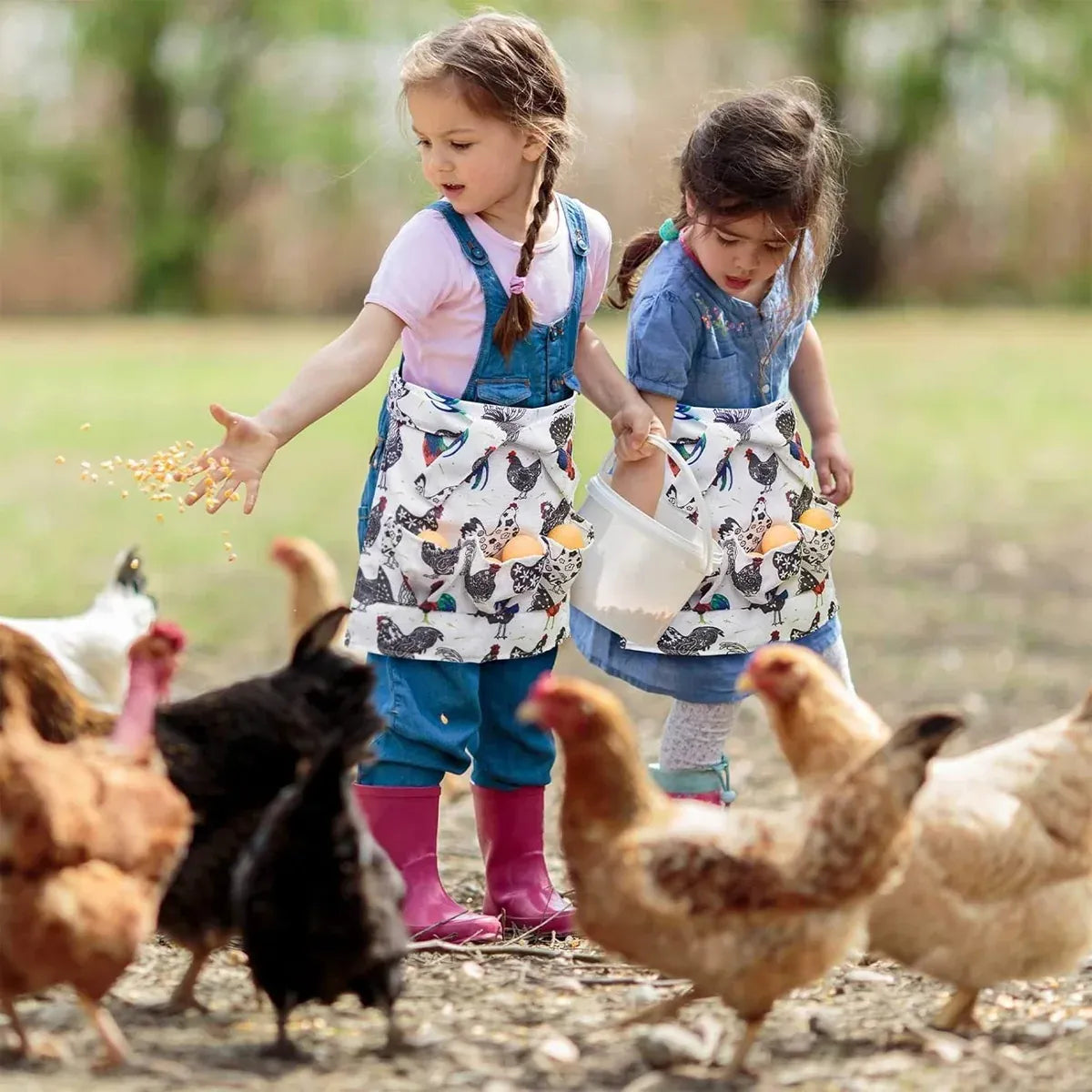 Chicken Egg Collecting Apron Farm Gathering Tool Pocket Storage Multiple Sizes AU - Large
