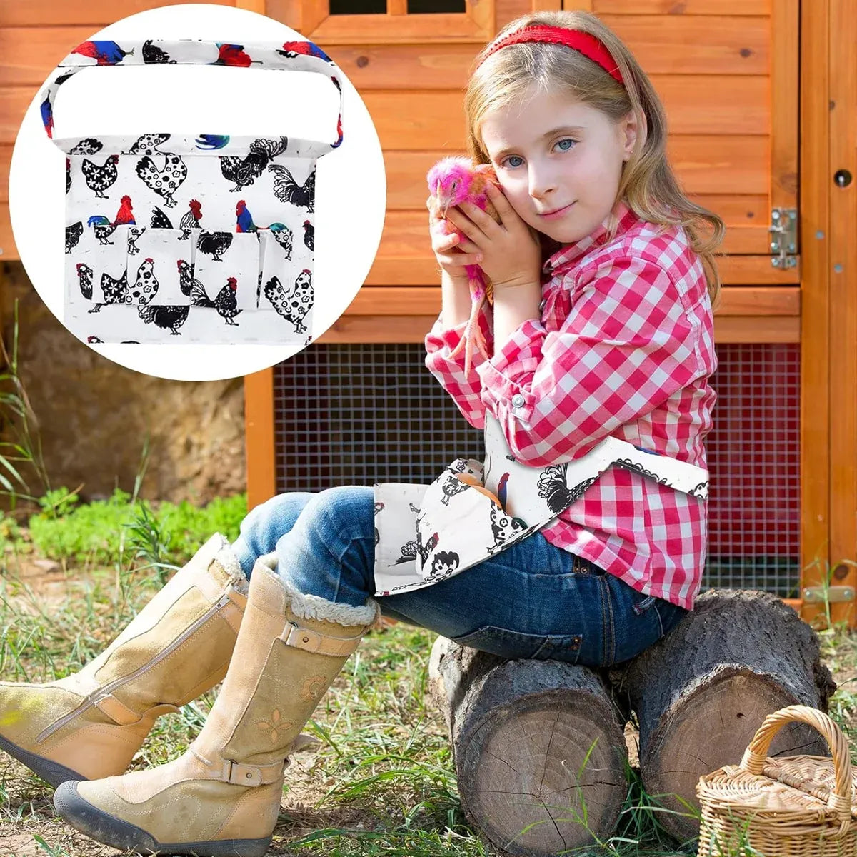 Chicken Egg Collecting Apron Farm Gathering Tool Pocket Storage Multiple Sizes AU - Small