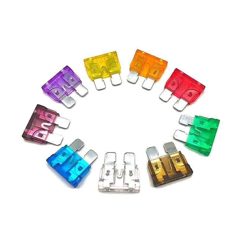 100PCS Standard Blade Auto Car Assorted Fuses Assortment Kits Sets 2A-35A With Box