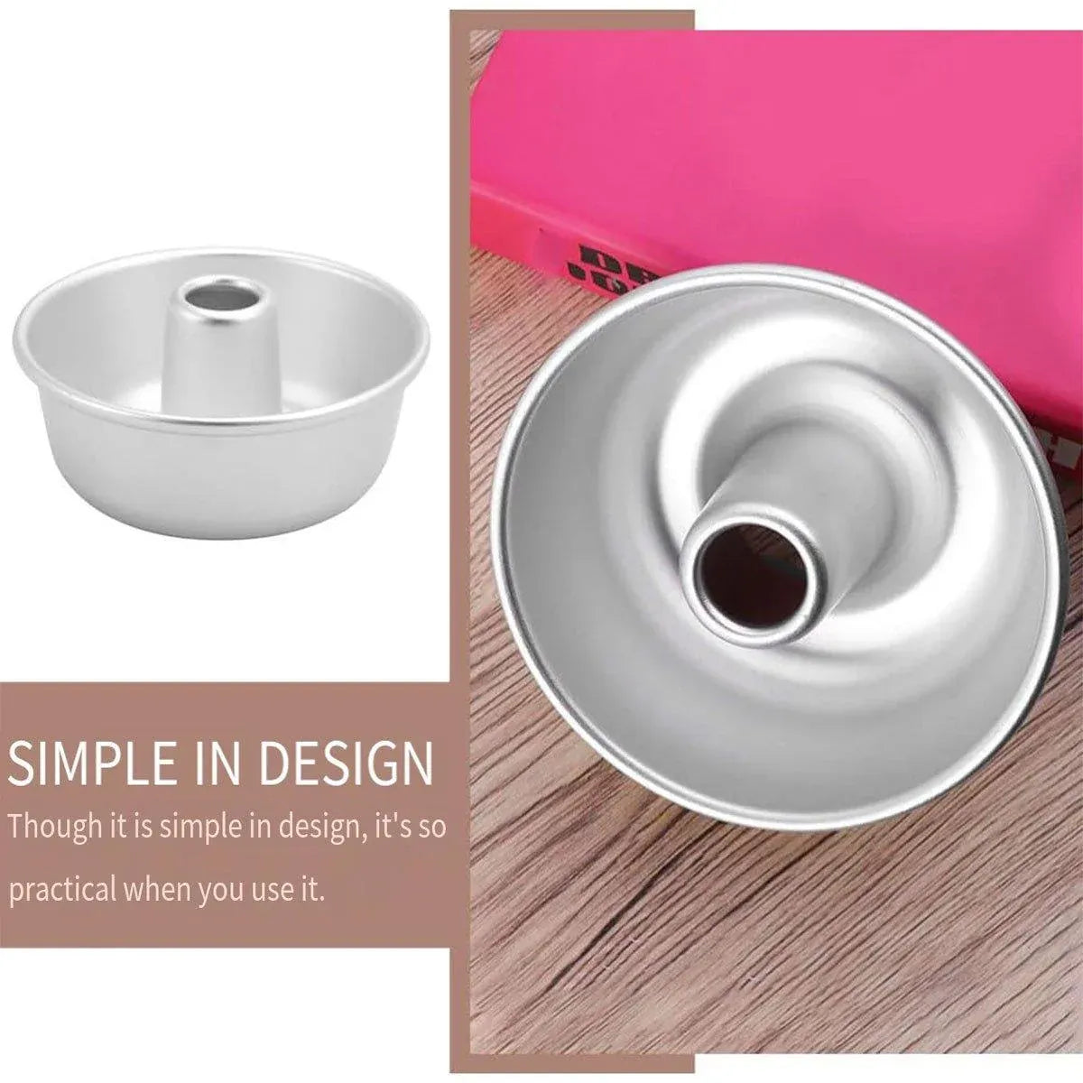 8 Inch Hollow Cake Mould Baking Tool Nonstick Round Mould for Baking Pastry