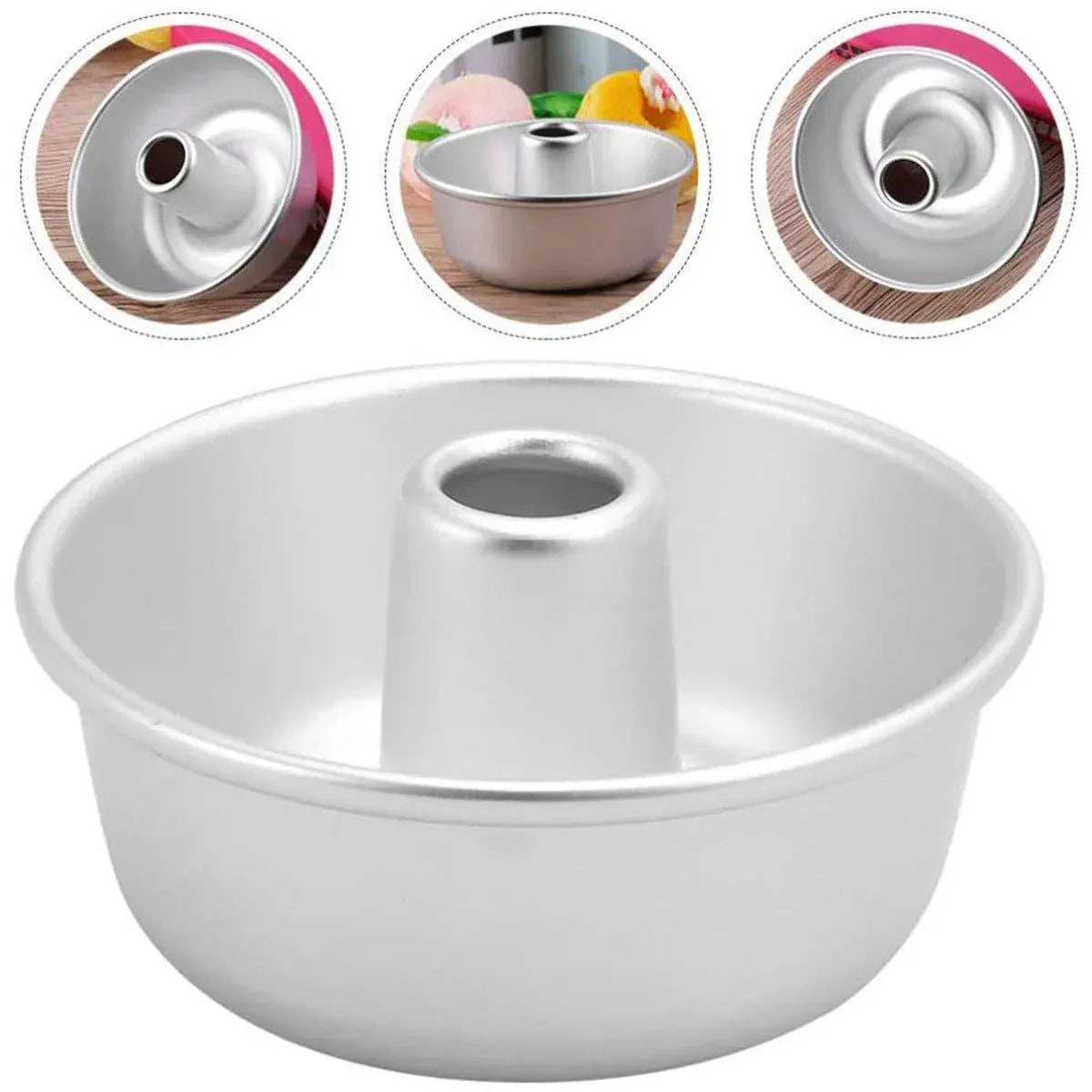 8 Inch Hollow Cake Mould Baking Tool Nonstick Round Mould for Baking Pastry