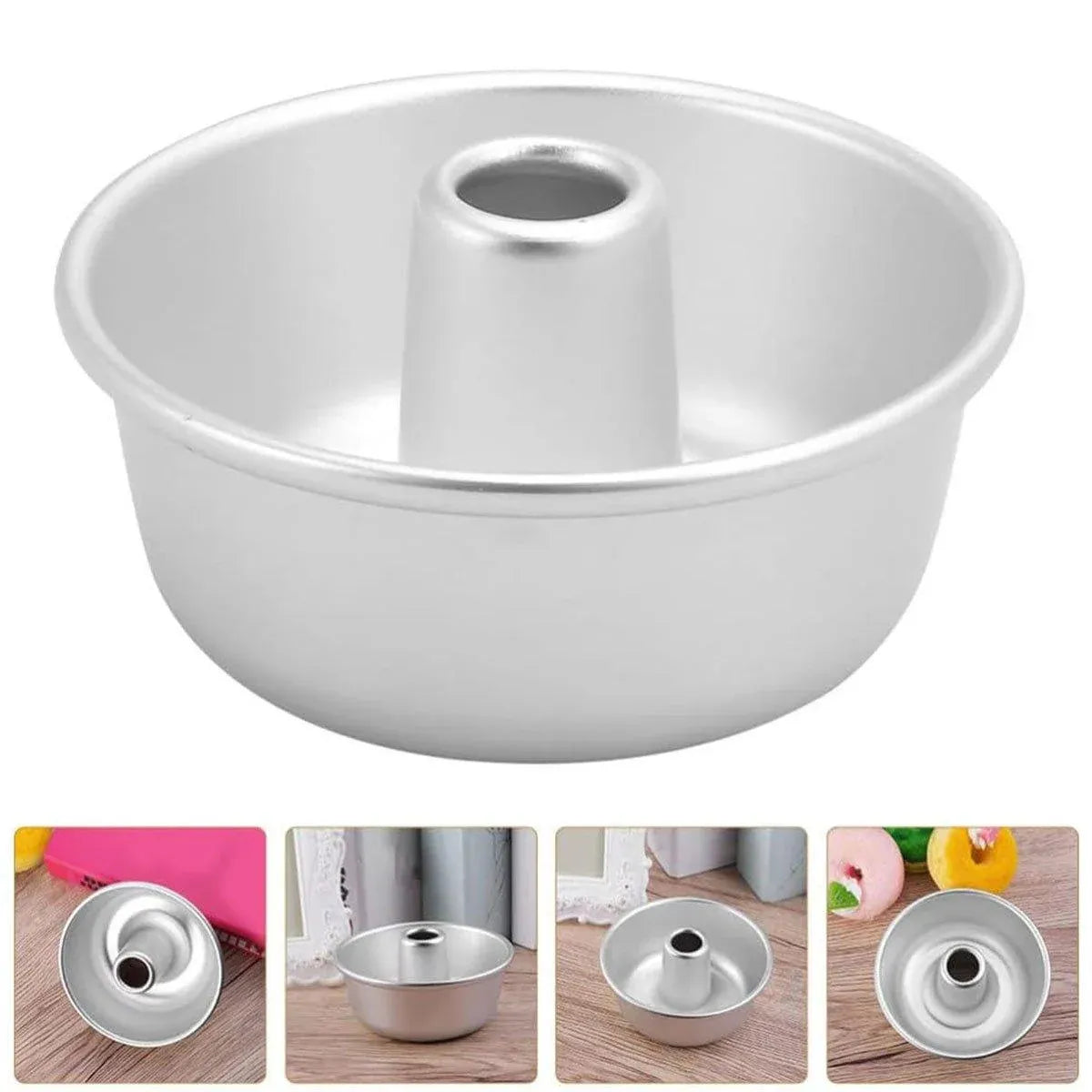 8 Inch Hollow Cake Mould Baking Tool Nonstick Round Mould for Baking Pastry