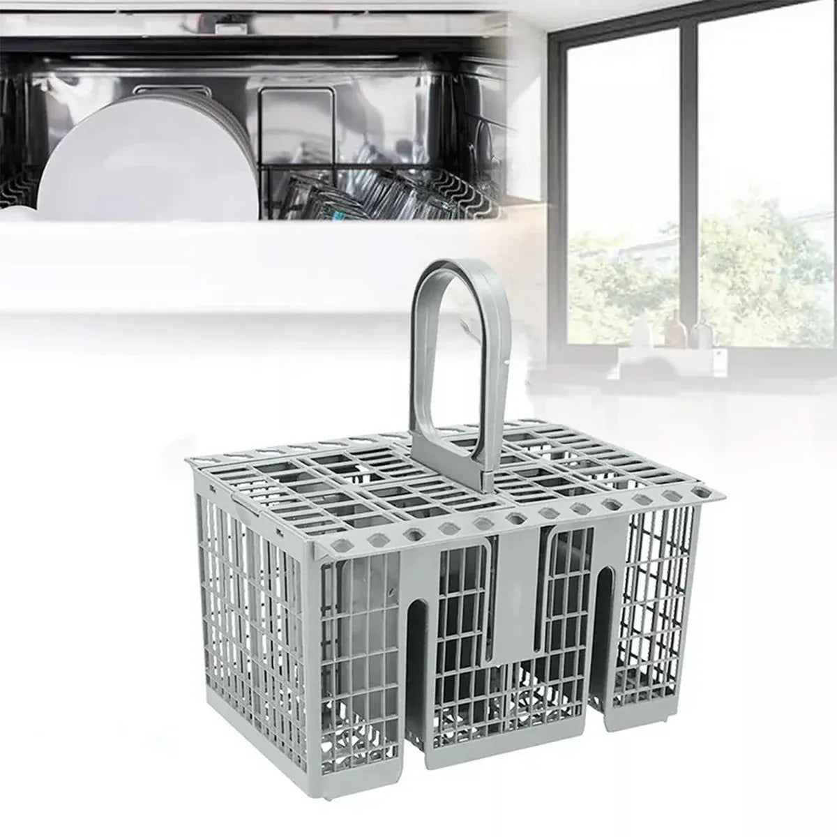 Multifunctional Dishwasher Basket Accessories Fit Hotpoint Indesit Knife And Fork Storage Basket