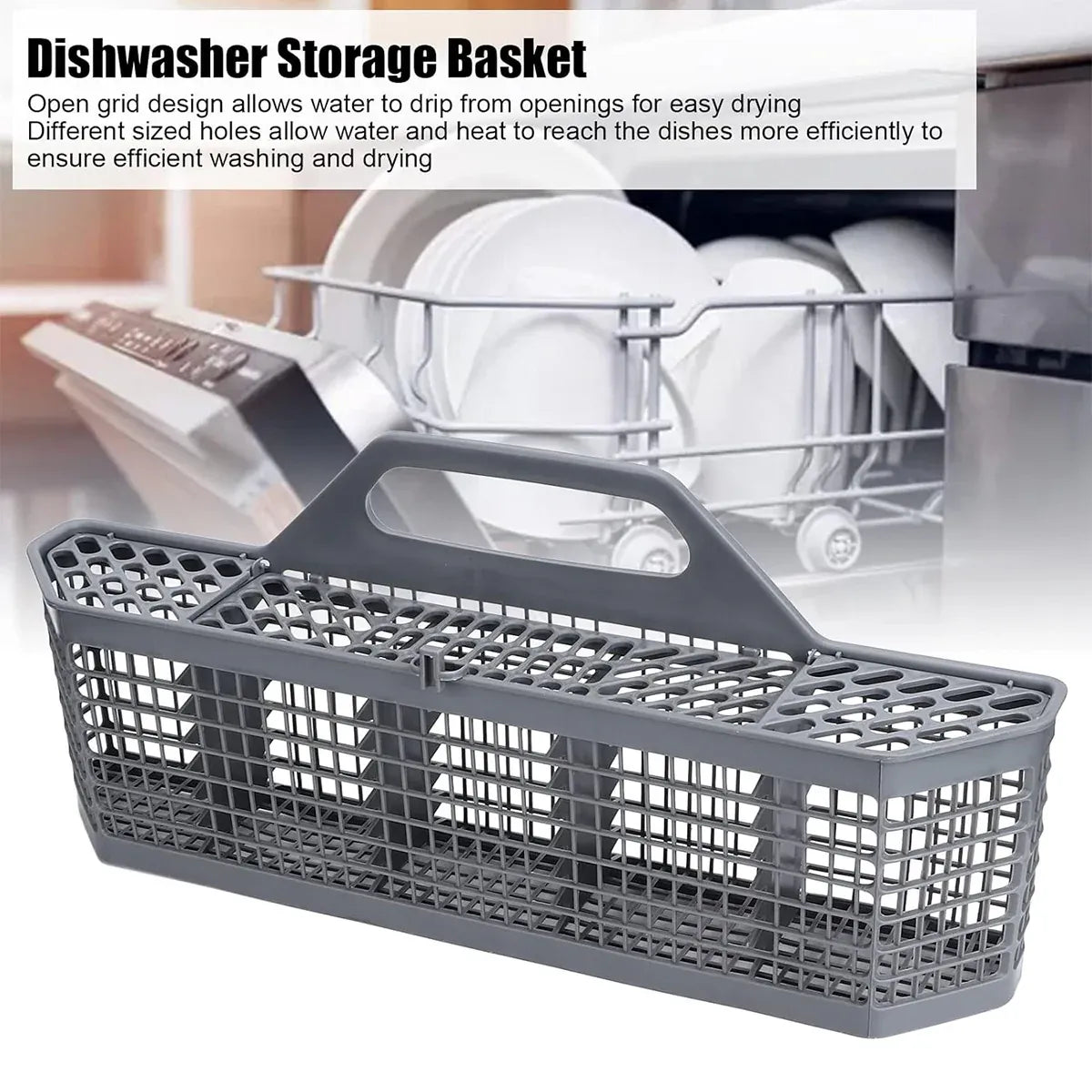 Universal Dishwasher Cutlery Basket Silverware Utensil Holder for Fork Knife Spoon