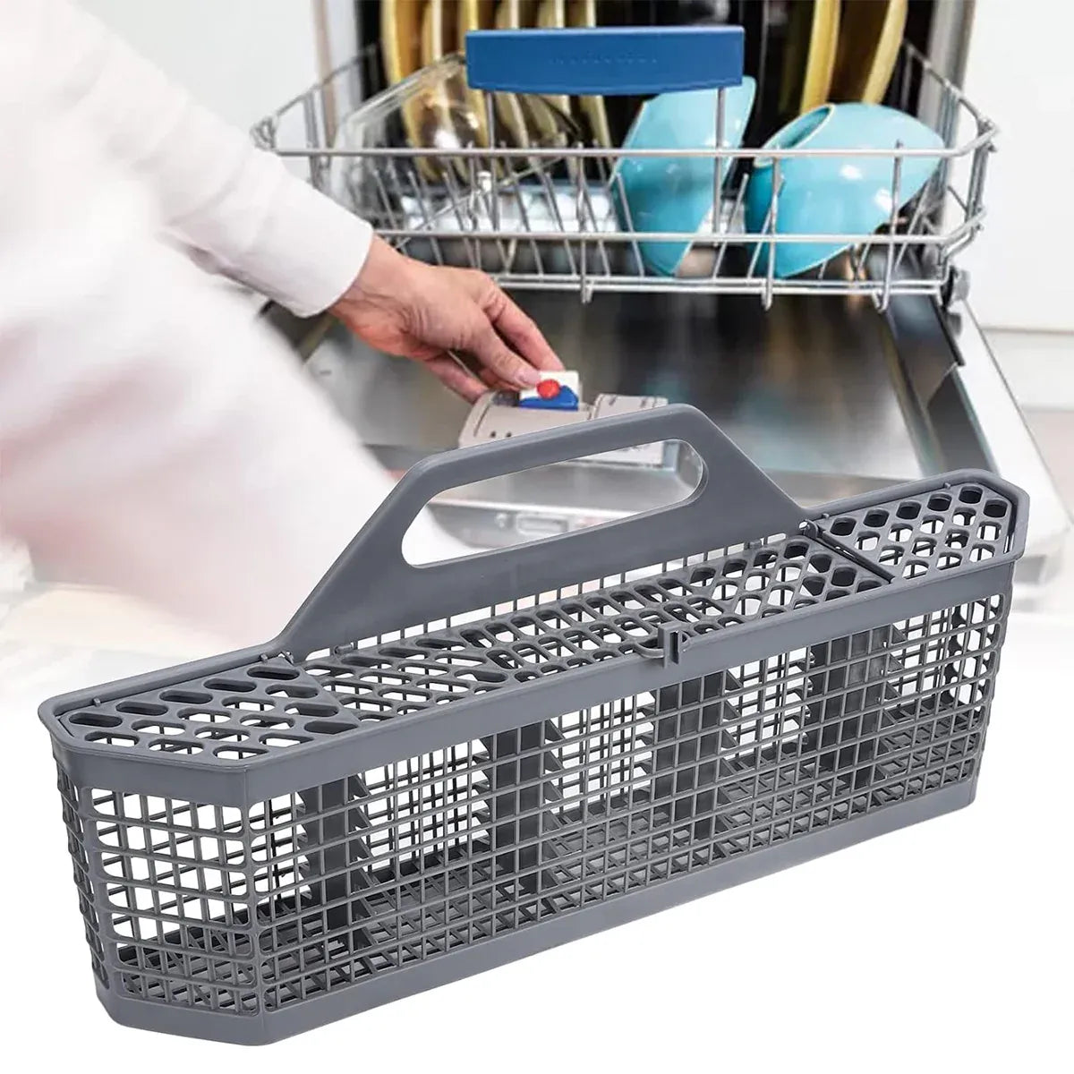 Universal Dishwasher Cutlery Basket Silverware Utensil Holder for Fork Knife Spoon