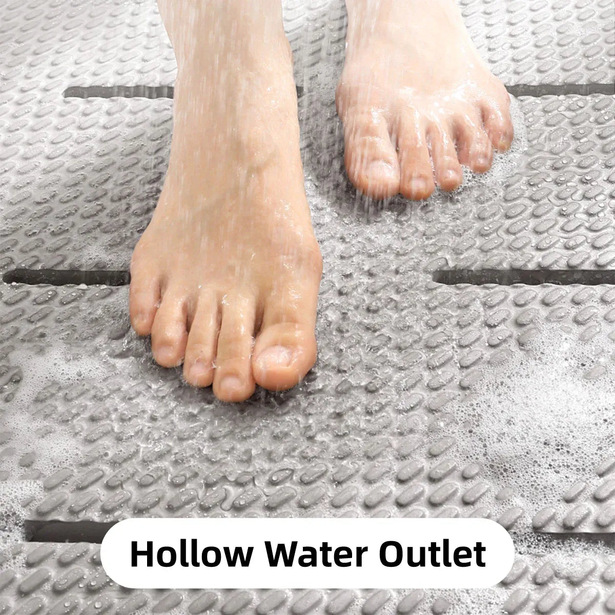 Bathroom Floor Mat Non Slip Shower Rug Soft Quick Dry Household Bath Carpet Mat - Blue
