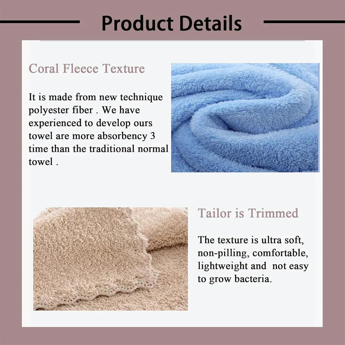 Coral Velvet Towel Set Bath Towels Soft Absorbent Quick Dry Face Hand Cloth Home - Blue