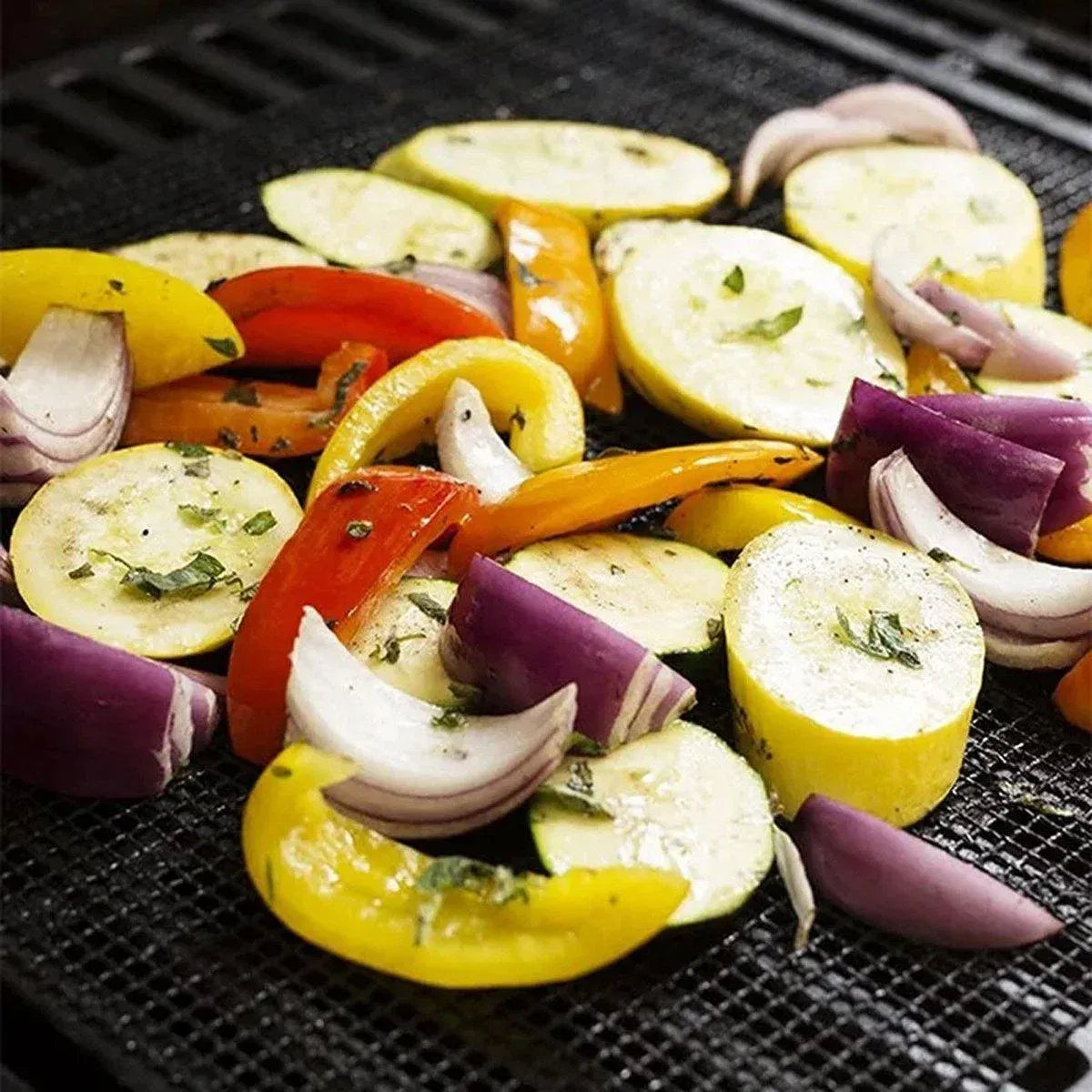 3/6/10PCS Non-Stick BBQ Grill Mat Mesh Liner Cooking Barbecue Sheet Baking Pad - 40X30cm-10PCS
