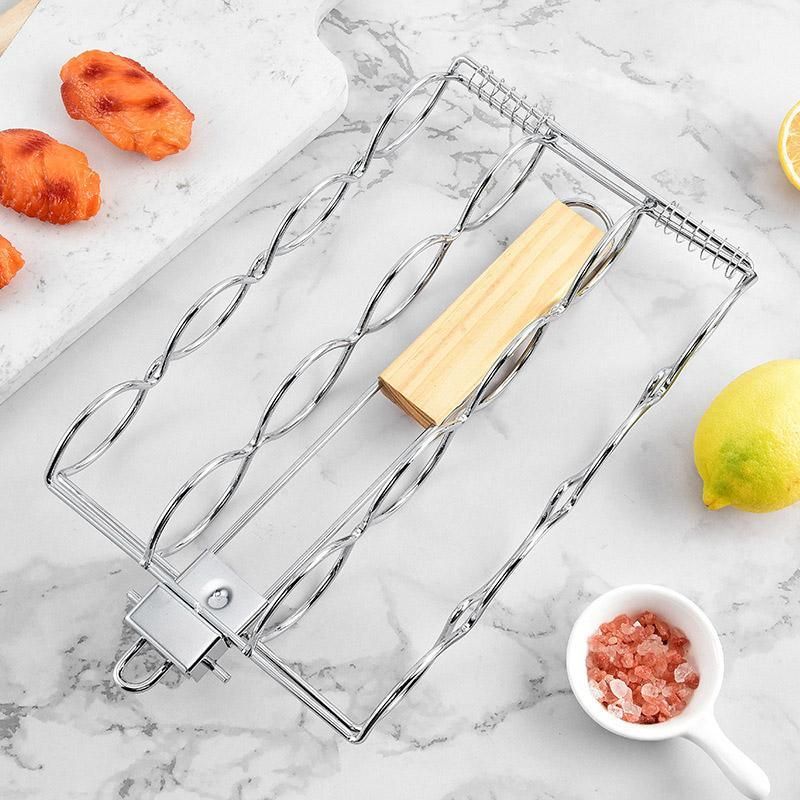 Folding Handle Corn Grill Clip Anti Scald Barbecue Tool for Home Outdoor Cooking