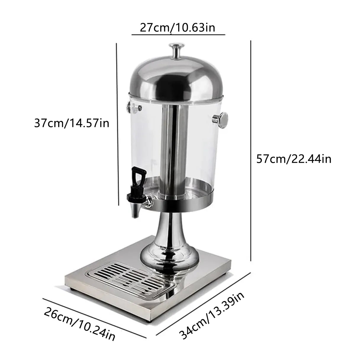 8L Stainless Steel Juice Dispenser Cold Beverage Coffee Milk Tea Machine - Golden