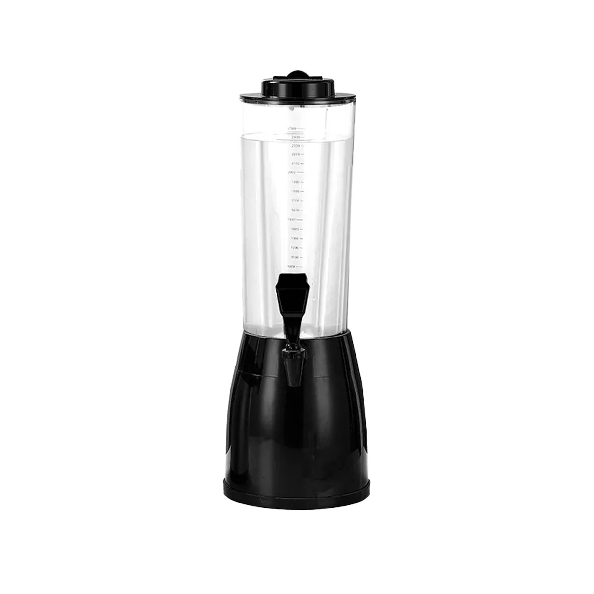 2.5L Beer Tower Beverage Dispenser Clear for Bar Party Home KTV Drink Serving - Black