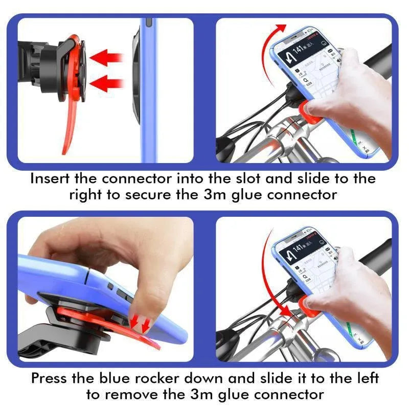Universal Bike Motorcycle Phone Holder Mount for Handlebar 4.7–7.2 inch