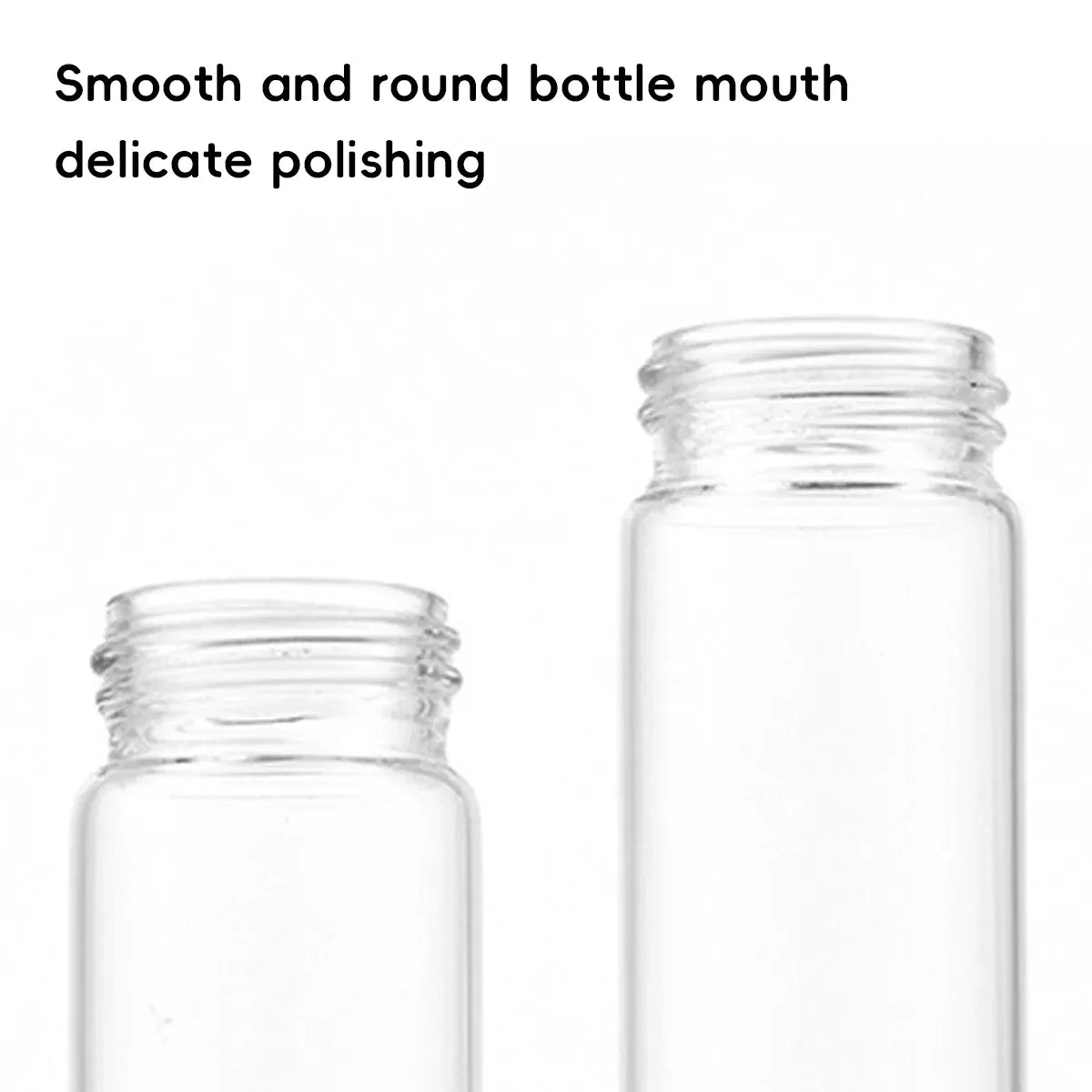 40Pcs Transparent Glass Bottle Airtight Seal Leakproof Small Items Storage Jars - 40ML