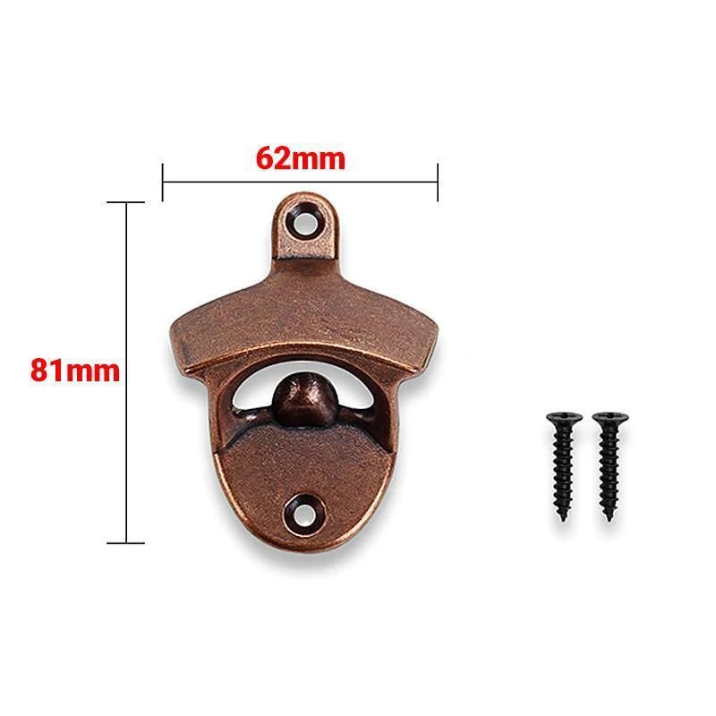 10PCS Wall Mounted Bottle Openers Rustic Cast Zinc Alloy for Home Bar BBQ