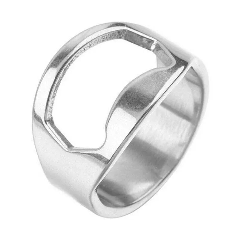 Stainless Steel Bottle Opener Ring 22mm Tool for Beer Cap Removal and Gifts