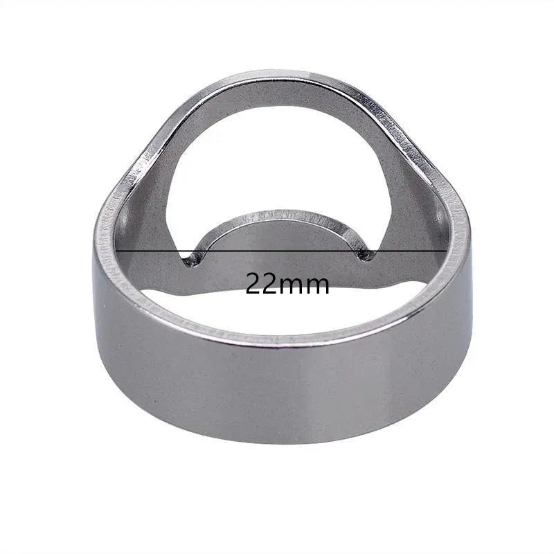 Stainless Steel Bottle Opener Ring 22mm Tool for Beer Cap Removal and Gifts