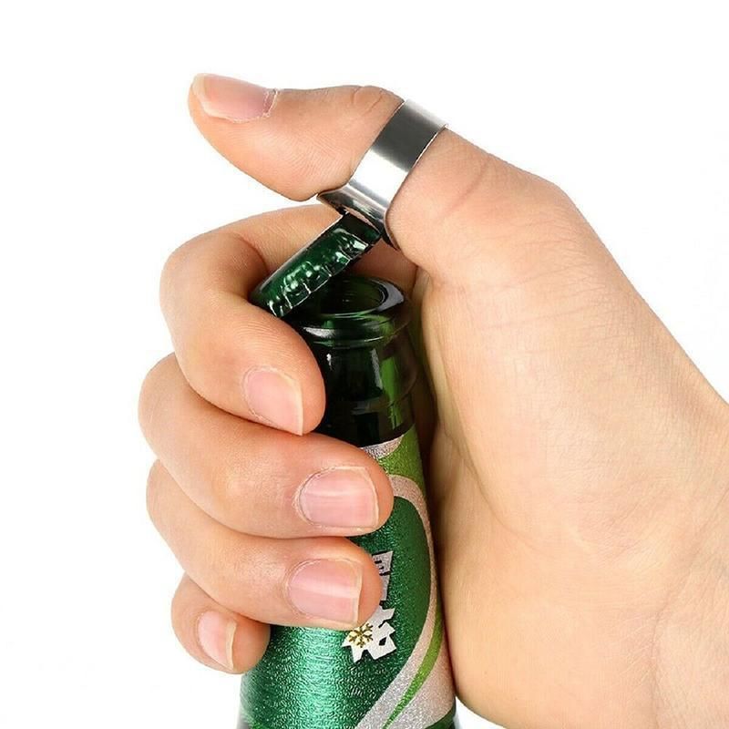 Stainless Steel Bottle Opener Ring 22mm Tool for Beer Cap Removal and Gifts