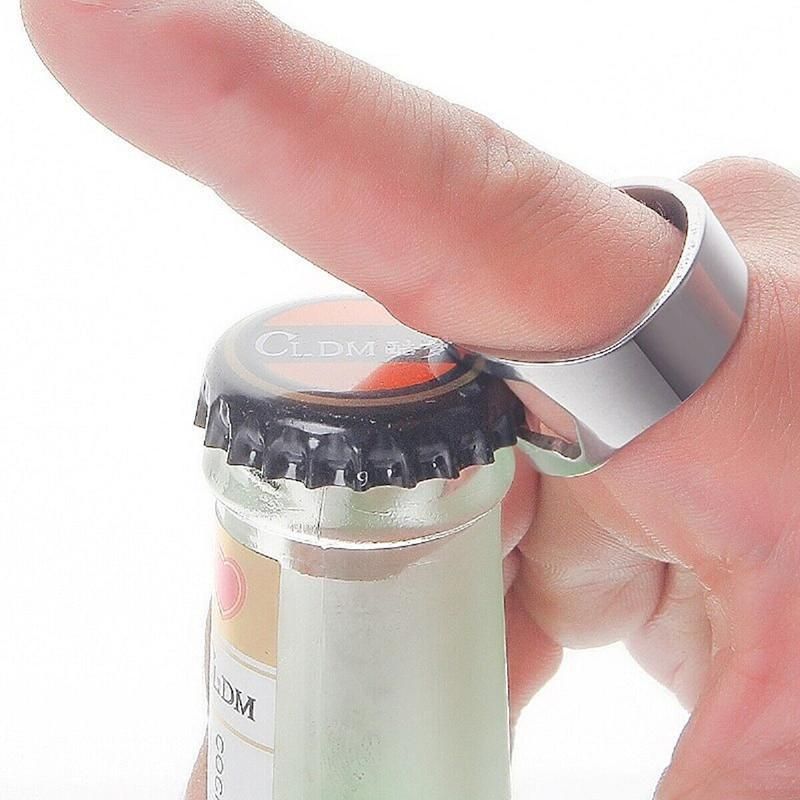 Stainless Steel Bottle Opener Ring 22mm Tool for Beer Cap Removal and Gifts