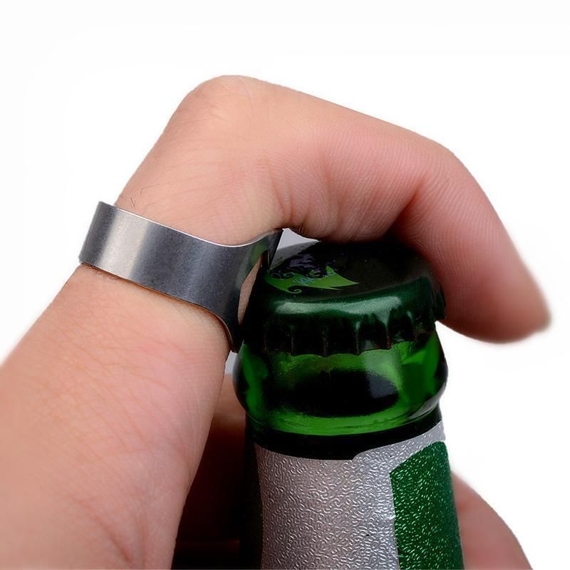 Stainless Steel Bottle Opener Ring 22mm Tool for Beer Cap Removal and Gifts