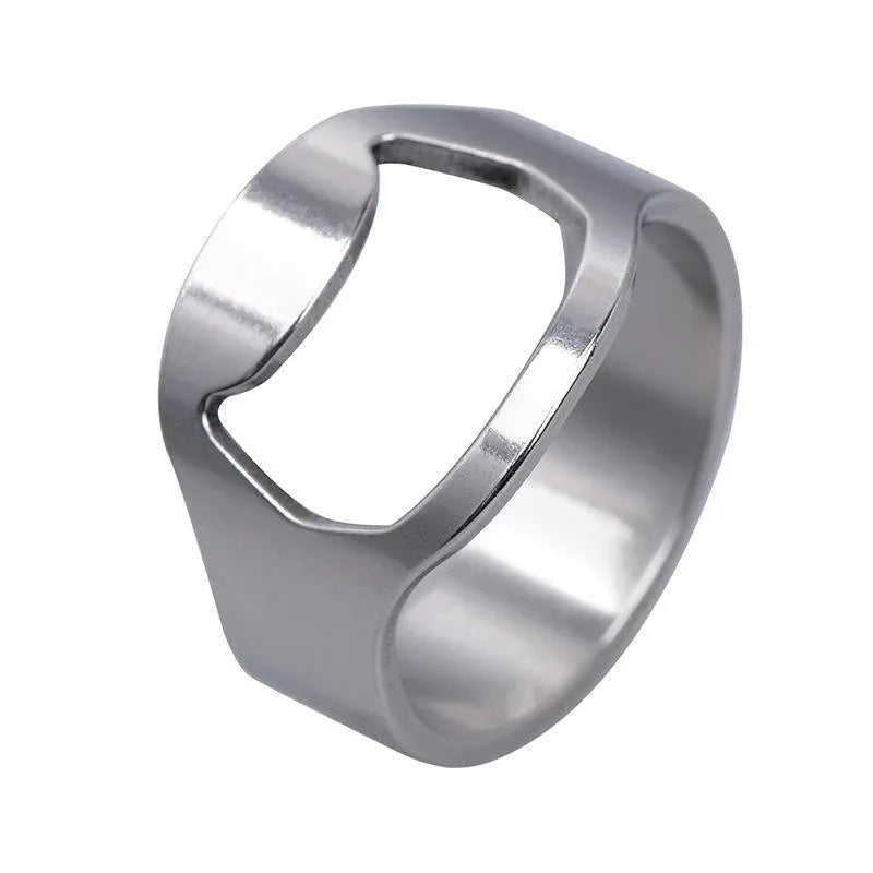 Stainless Steel Bottle Opener Ring 22mm Tool for Beer Cap Removal and Gifts
