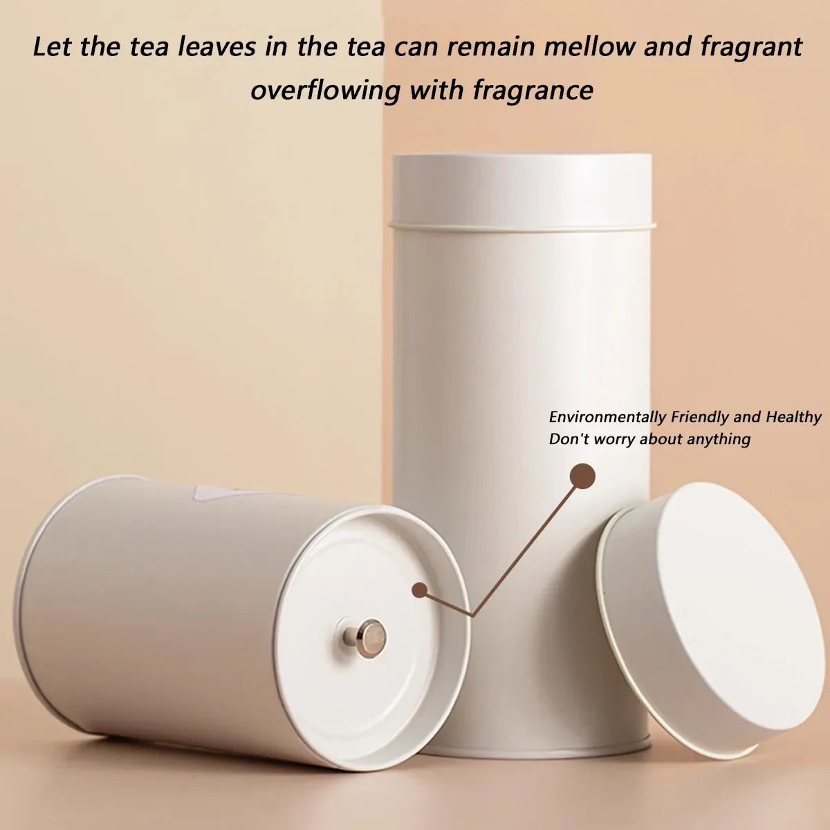 5PCS Tinplate Tea Tins Airtight Storage Container for Coffee Tea Sugar