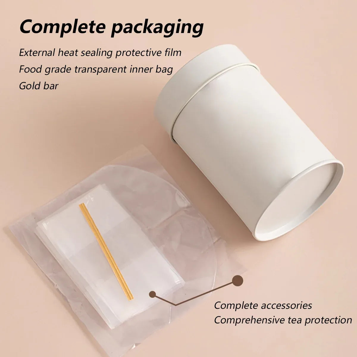 5PCS Tinplate Tea Tins Airtight Storage Container for Coffee Tea Sugar