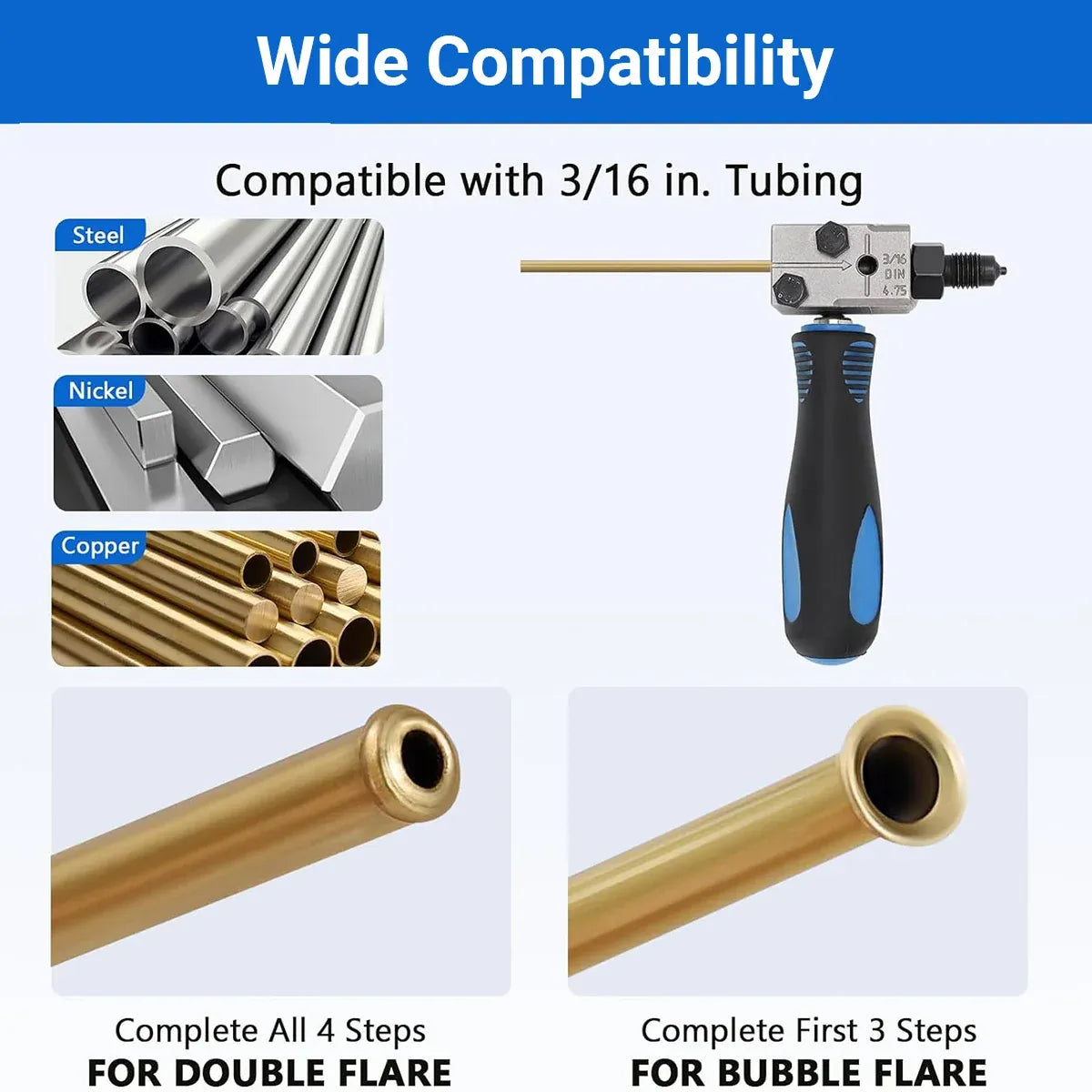 Brake Line Flaring Tool Kit Copper Tube Expander forAutomotive Pipe Fuel Flaring