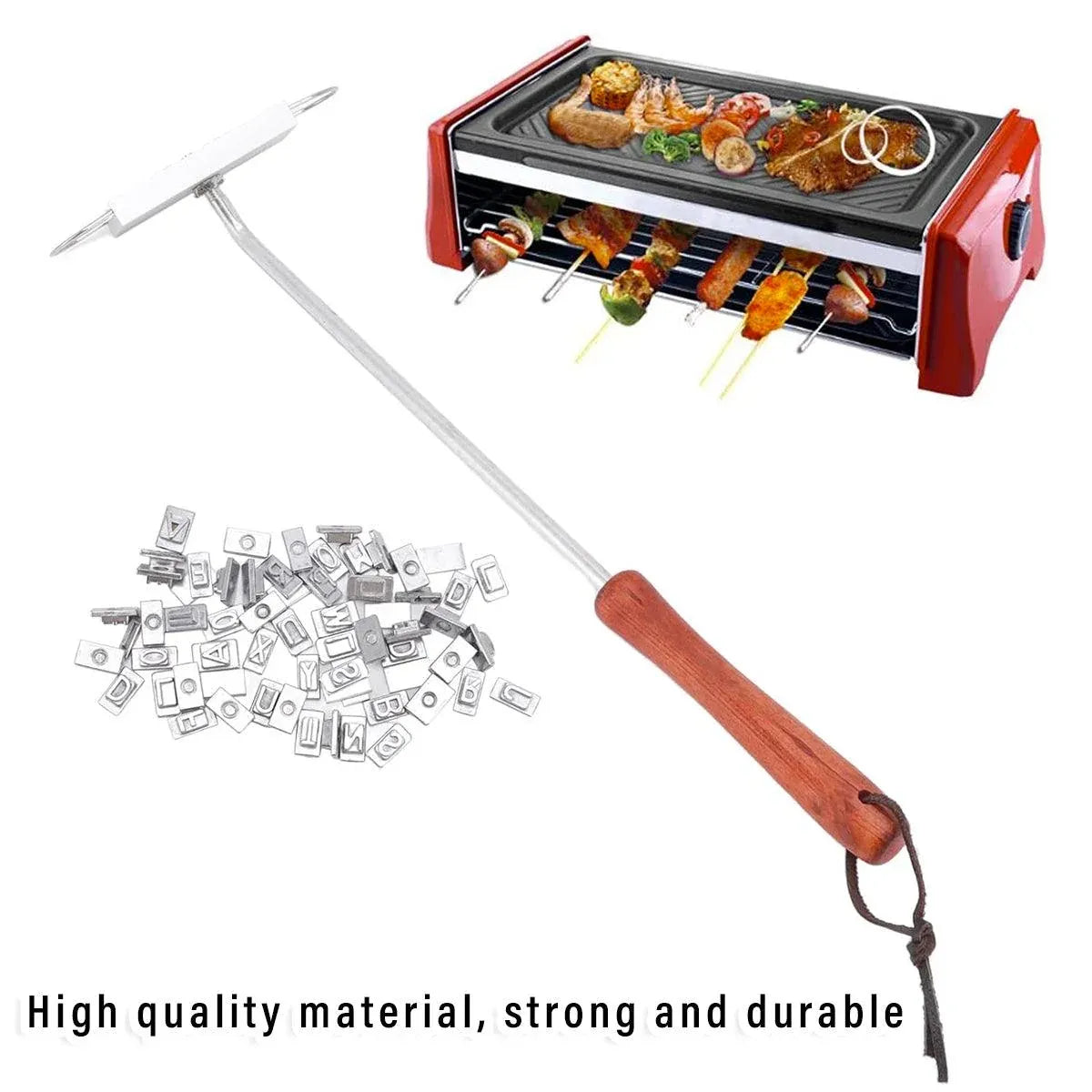 Alphabet Fire Branding Barbecue Grill Tool Custom Branding Iron for BBQ Meat