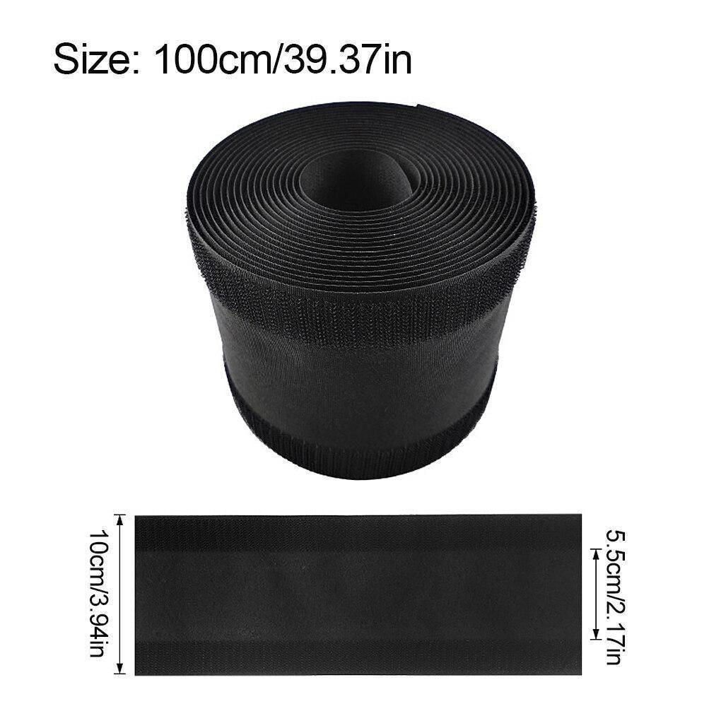 Cable Cover Nylon Sticky Wire Protector Floor Blanket Reusable Cord Tube Cover - Black-3Meter(with adhesive)-Floor