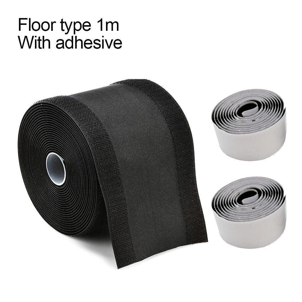 Cable Cover Nylon Sticky Wire Protector Floor Blanket Reusable Cord Tube Cover - Black-3Meter(with adhesive)-Floor