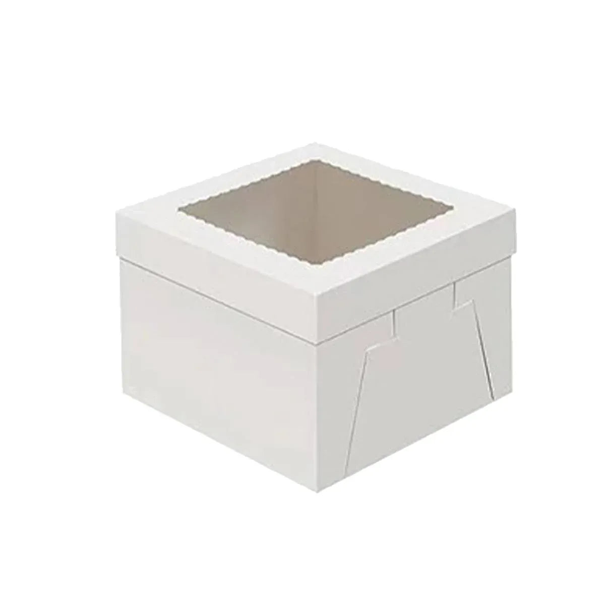 10 Pcs Large Window Cake Box Cardboard Square Bakery Dessert Display Container