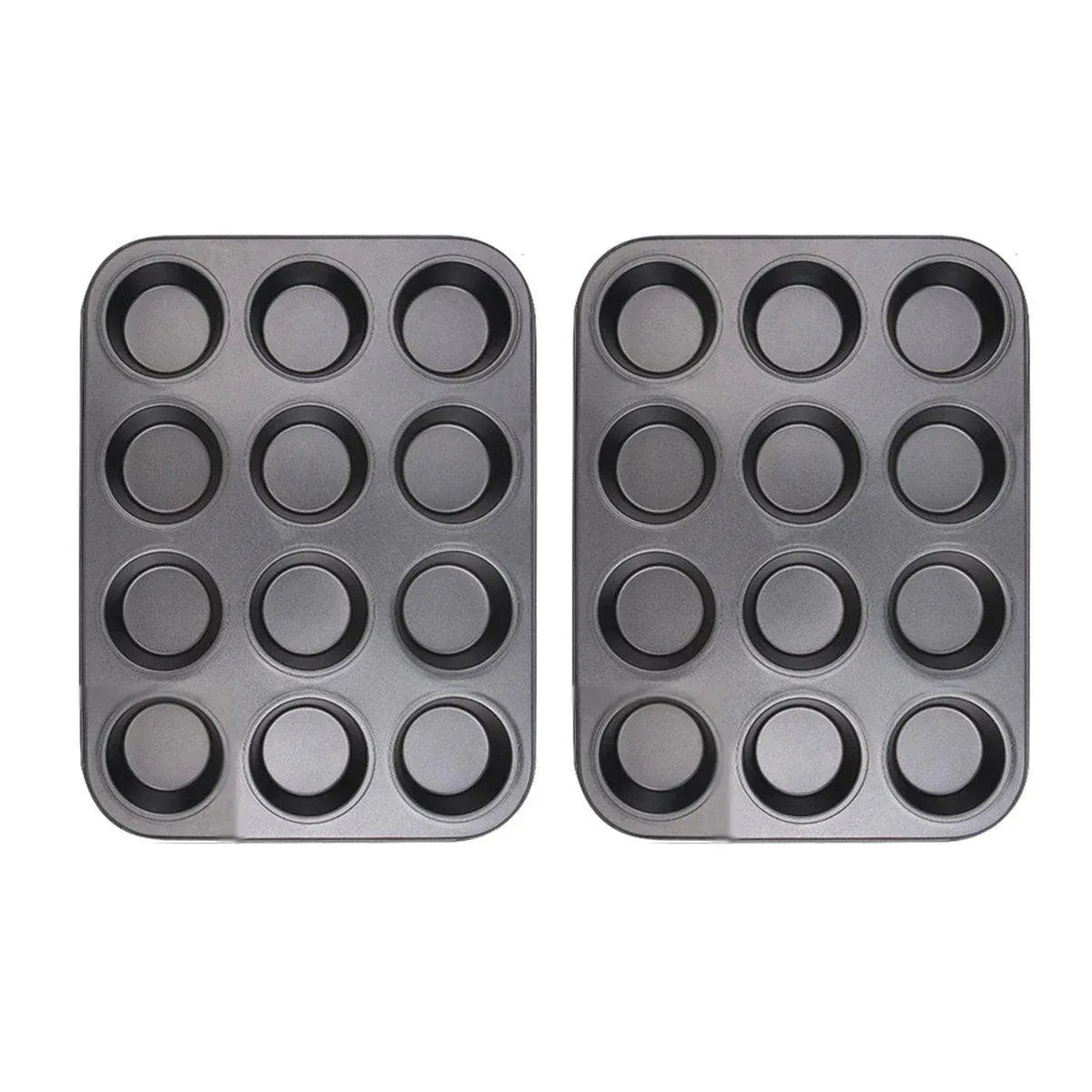 2pcs 12 Holes Round Cake Mould Baking Pan for DIY Cake Making and Baking Tools