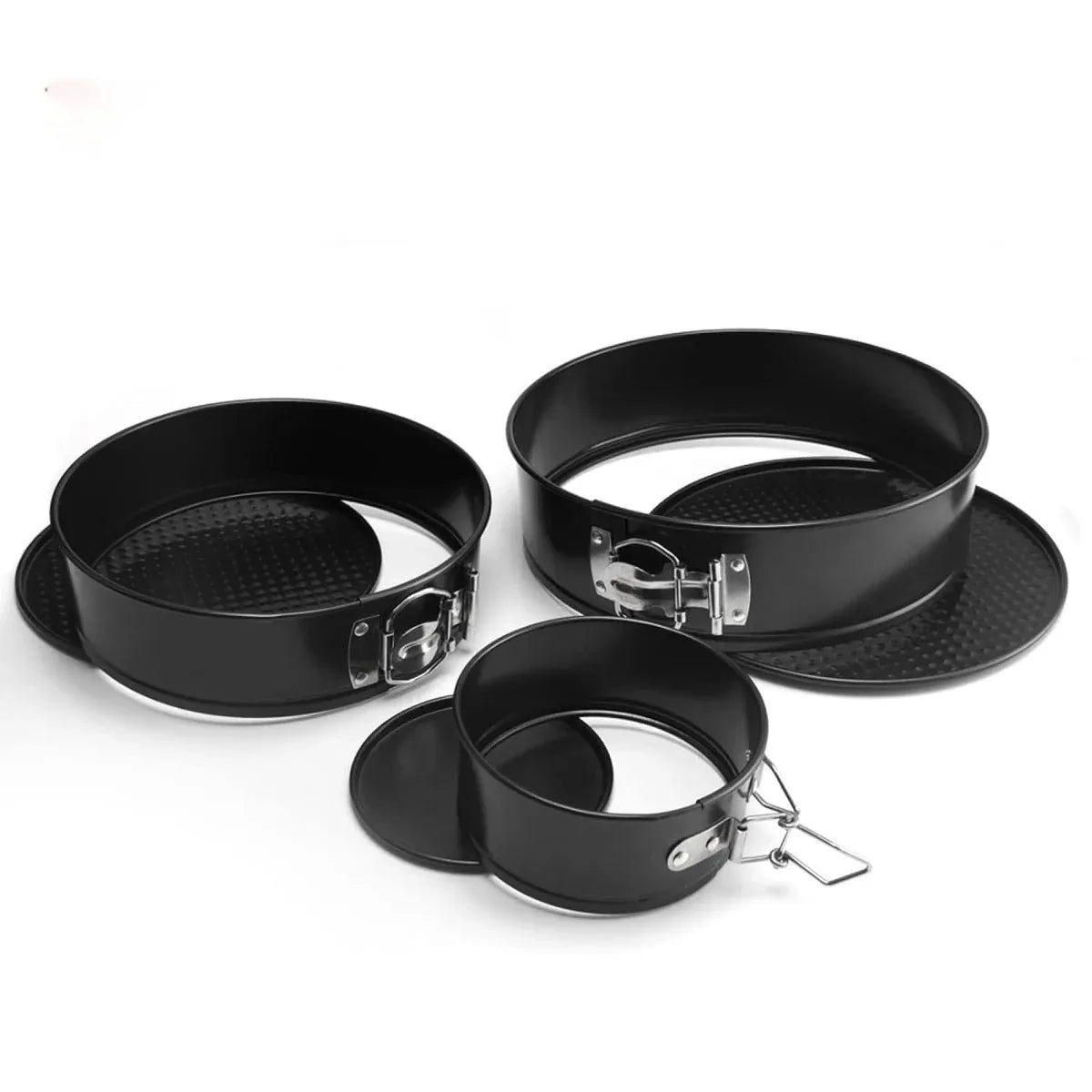 3PCS Removable Bottom Springform Baking Pan Set for DIY Dessert Makin 4/7/9Inch