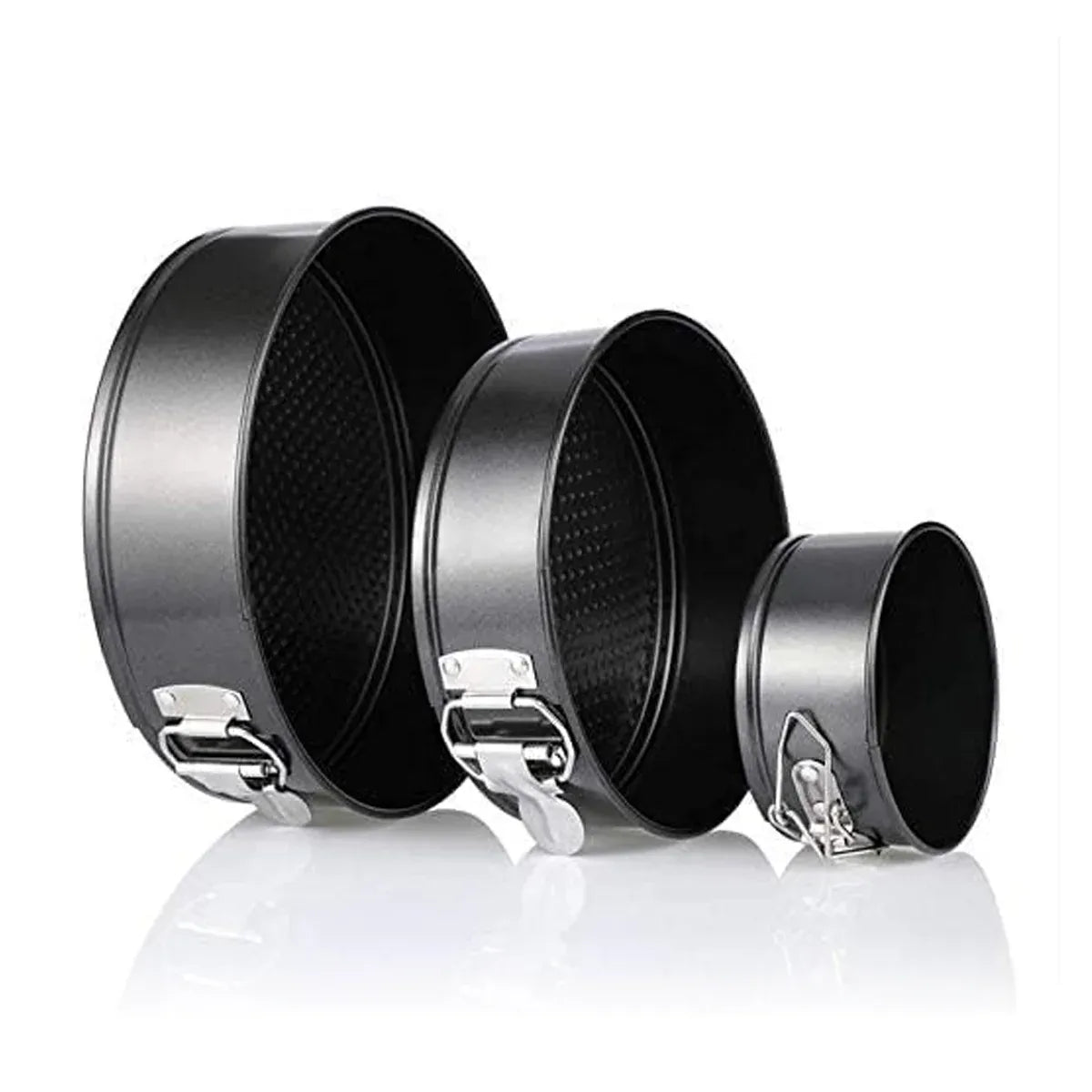 3PCS Removable Bottom Springform Baking Pan Set for DIY Dessert Makin 4/7/9Inch