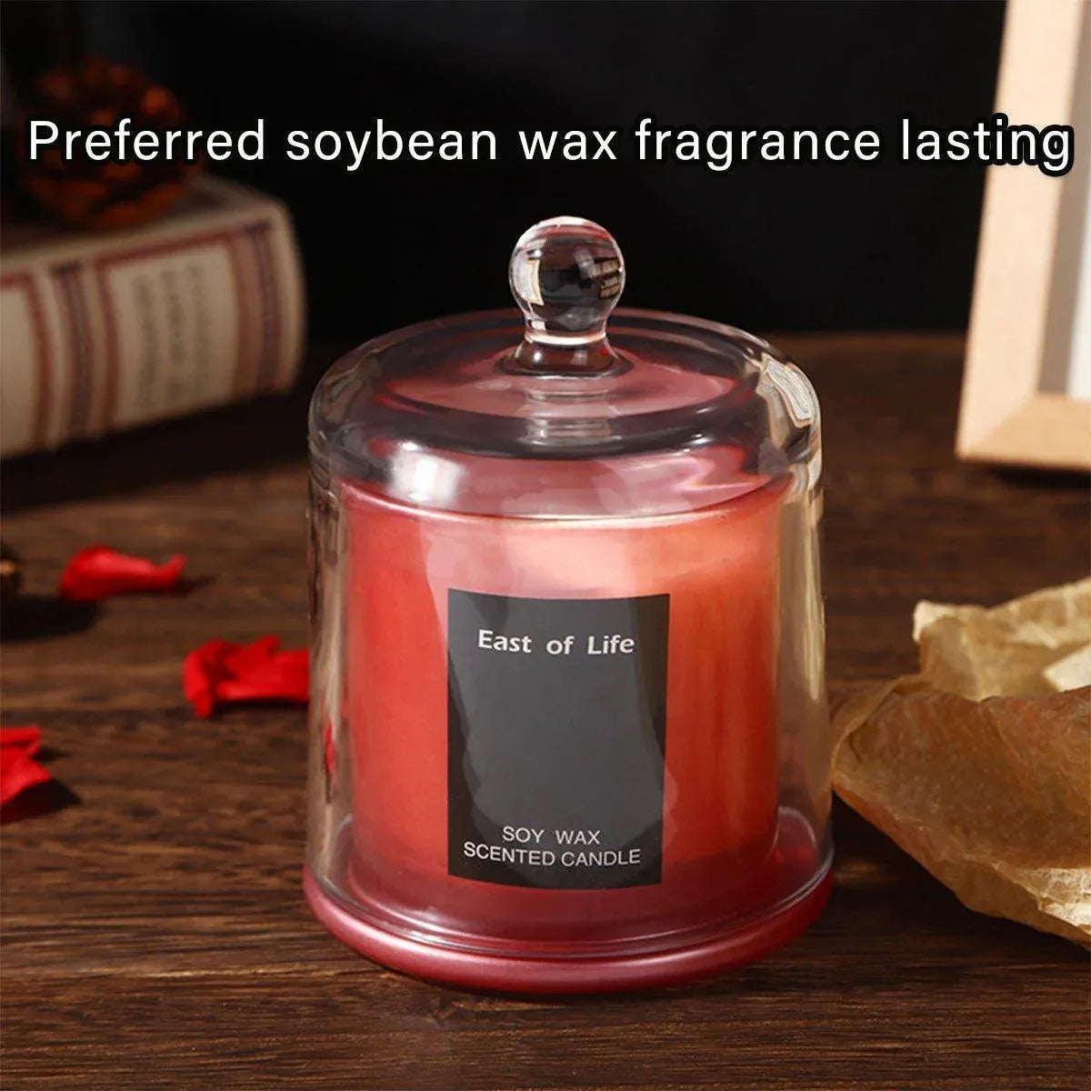 2Pcs Smokeless Glass Aromatherapy Candles Scented Gift Set for Relaxation - Freesia