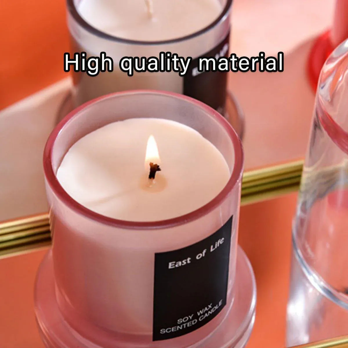 2Pcs Smokeless Glass Aromatherapy Candles Scented Gift Set for Relaxation - Freesia
