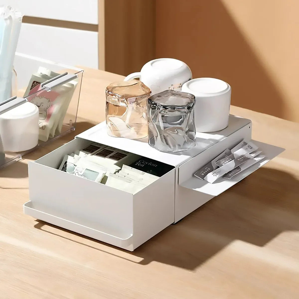 Coffee Pod Storage Drawer Space Saving Organizer for Home Countertop Cabinet - Black