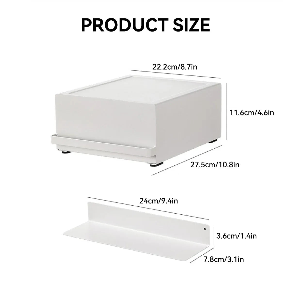 Coffee Pod Storage Drawer Space Saving Organizer for Home Countertop Cabinet - White