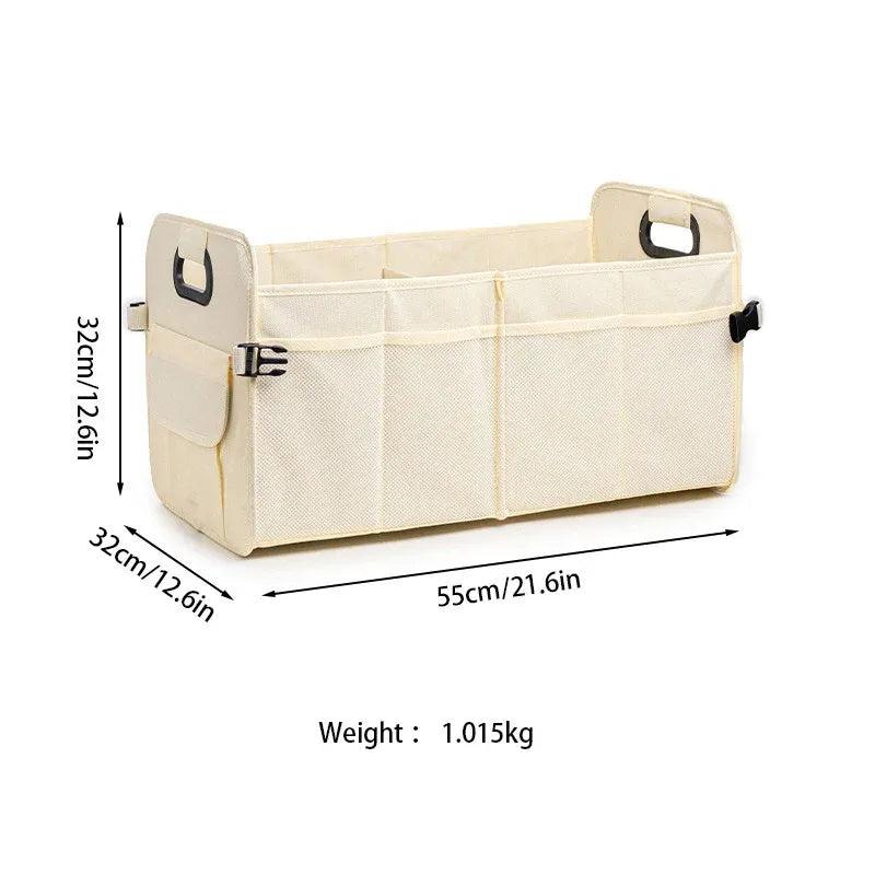 Car Organiser Boot Storage Box Foldable Trunk Organizer for Vehicle Storage - Black