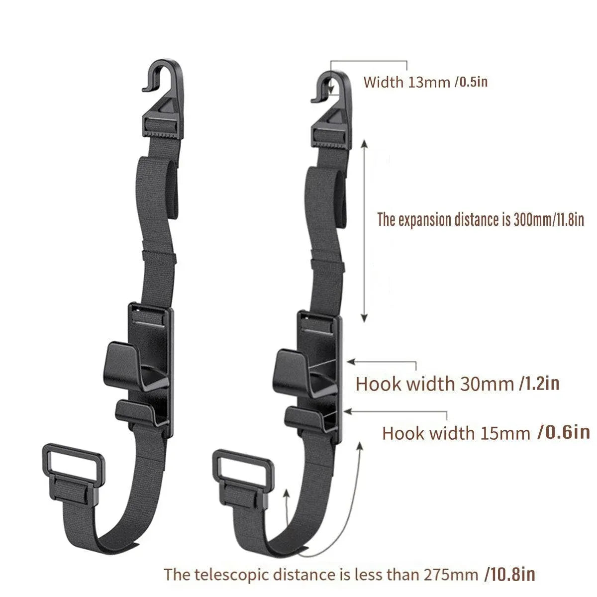 2pcs Car Hooks Seat Back Hooks Multifunctional Vehicle Storage Organizer Hanger