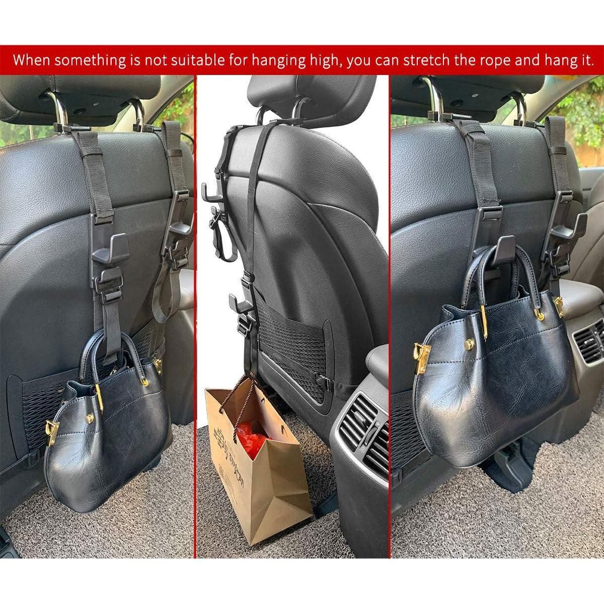 2pcs Car Hooks Seat Back Hooks Multifunctional Vehicle Storage Organizer Hanger