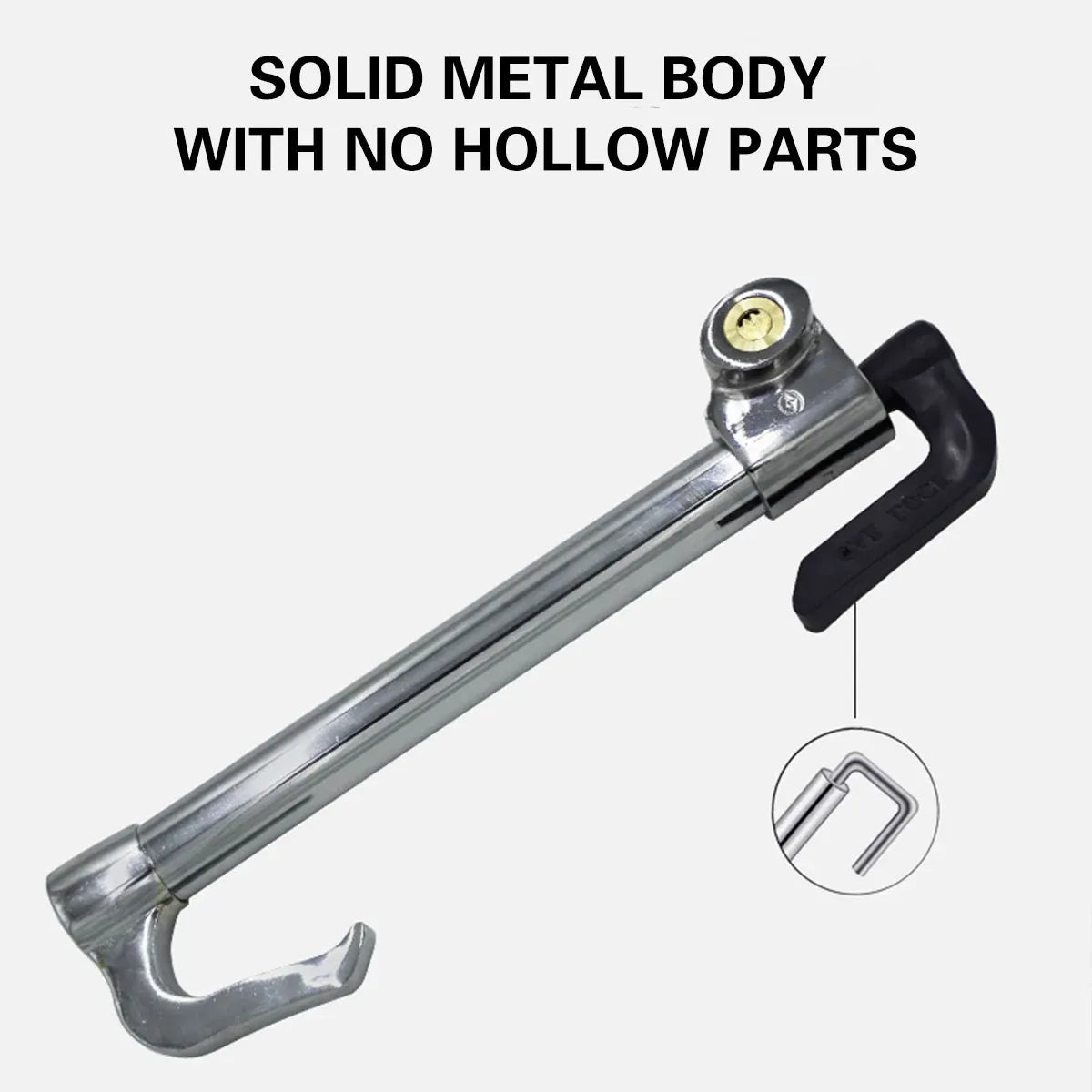 Car Hyperbolic Lock Core Extendable Double Hook Steering Wheel Lock Anti Theft