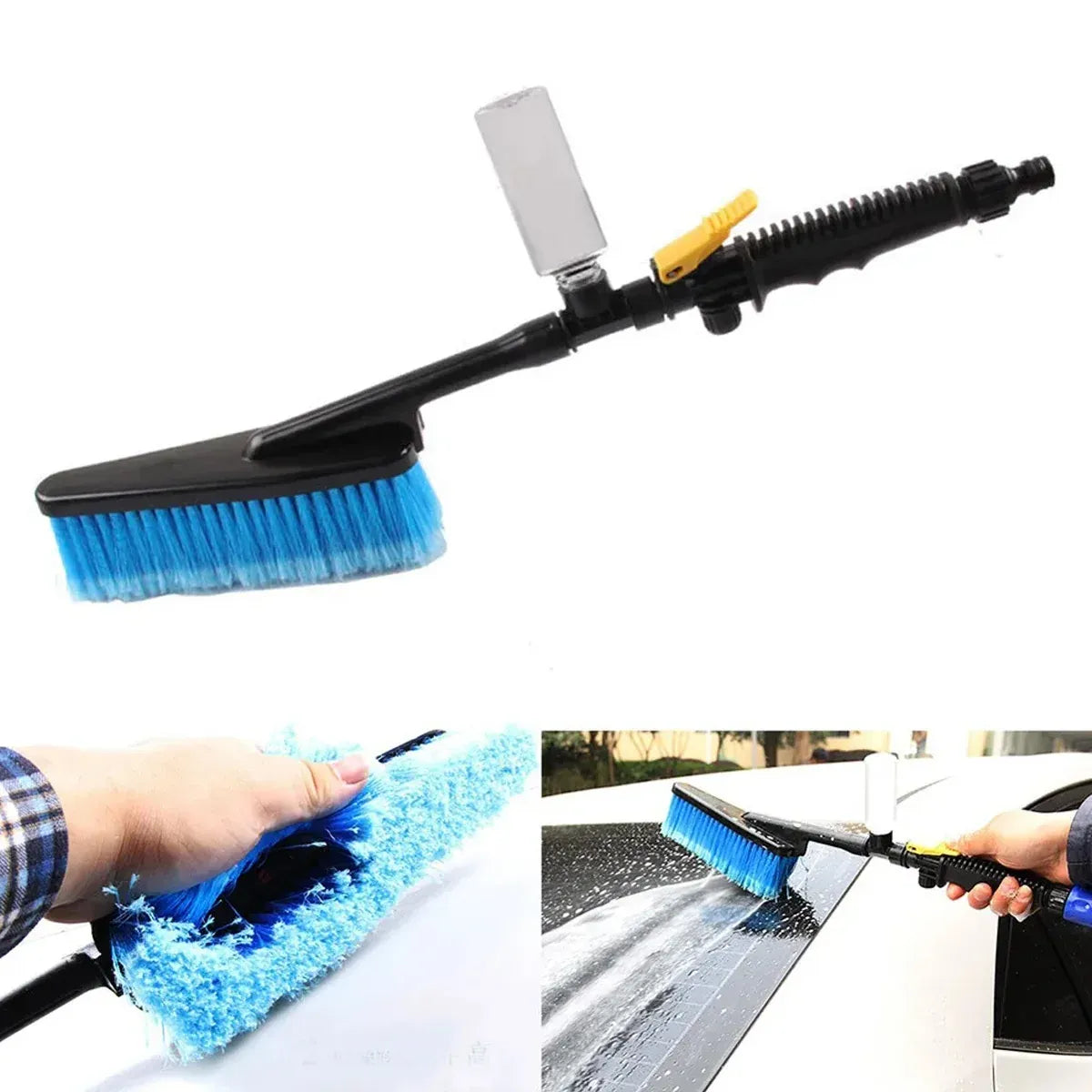 Car Wash Brush Hose Adapter Truck Cleaning Water Spray Nozzle Car Washing Care