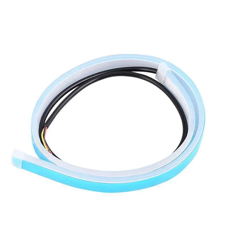 2X 60Cm Car Led Strip Drl Turn Signal Switchback Indicator Daytime Running Light