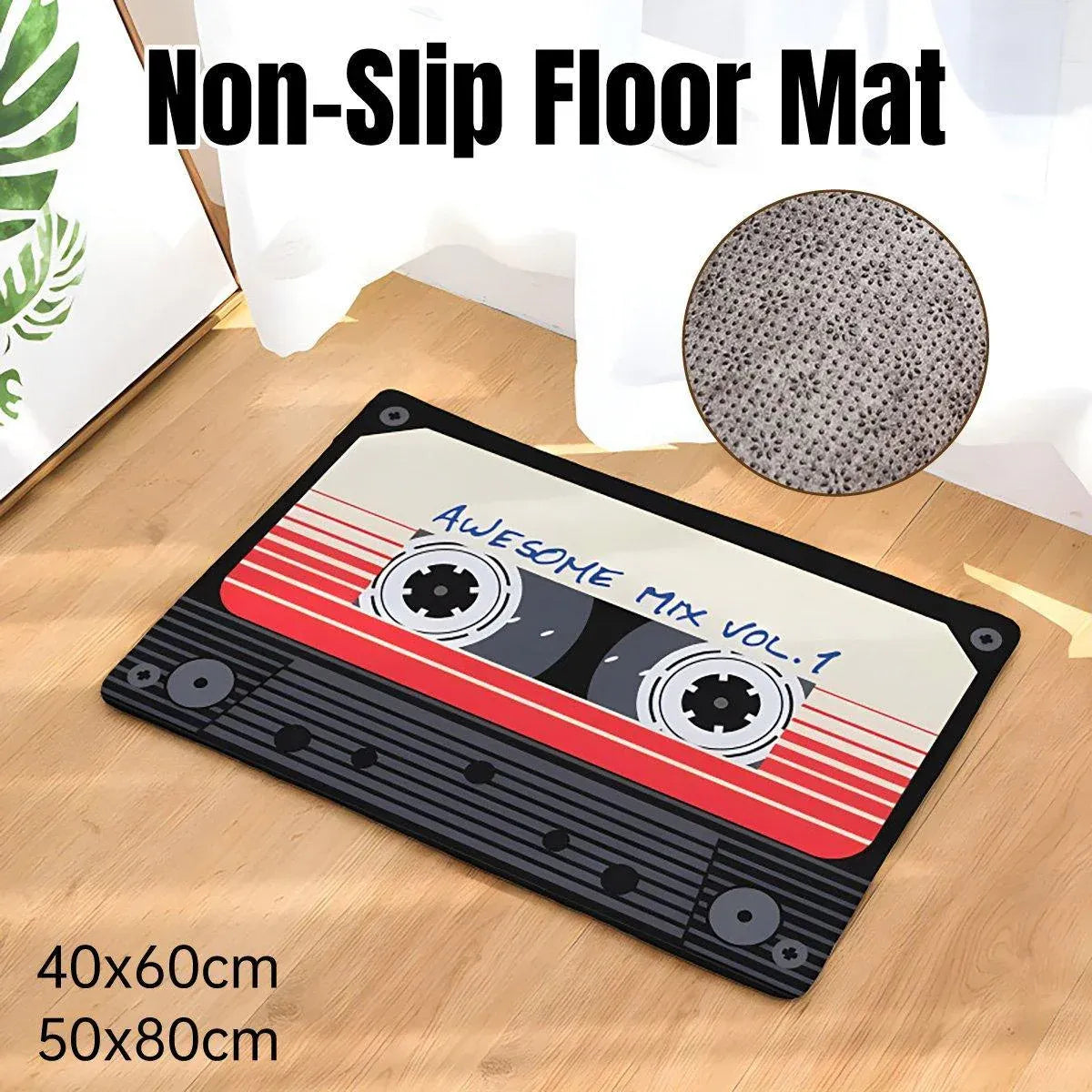 Absorbent Non-Slip Camera Bathroom Floor Mat Family Entry Door Mat Home Rug - 50x80CM