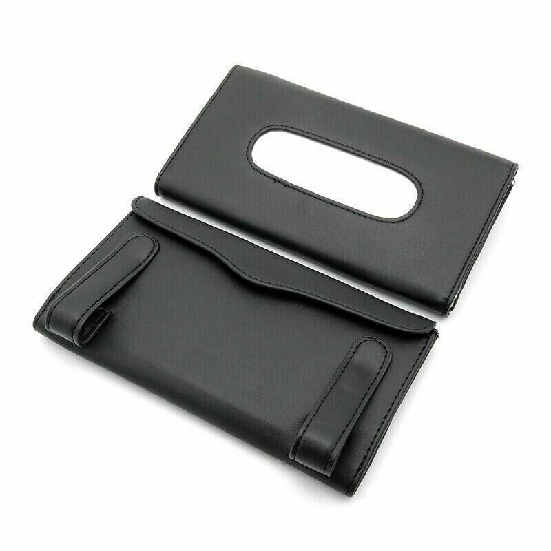 Car Tissue Box Cover Towel Sun Visor Paper Napkin Case Holder Organizer Storage