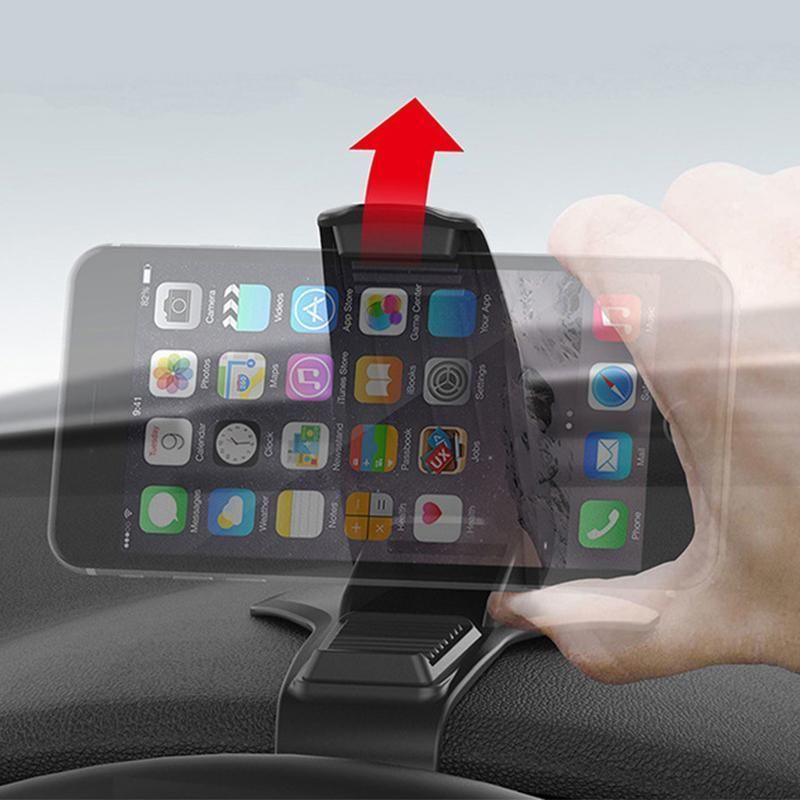 Car Dashboard Phone Holder Clip Mount HUD Style Stand for 6.8in Phones
